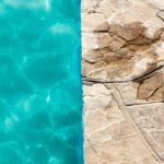 Big swimming pool in spacious house